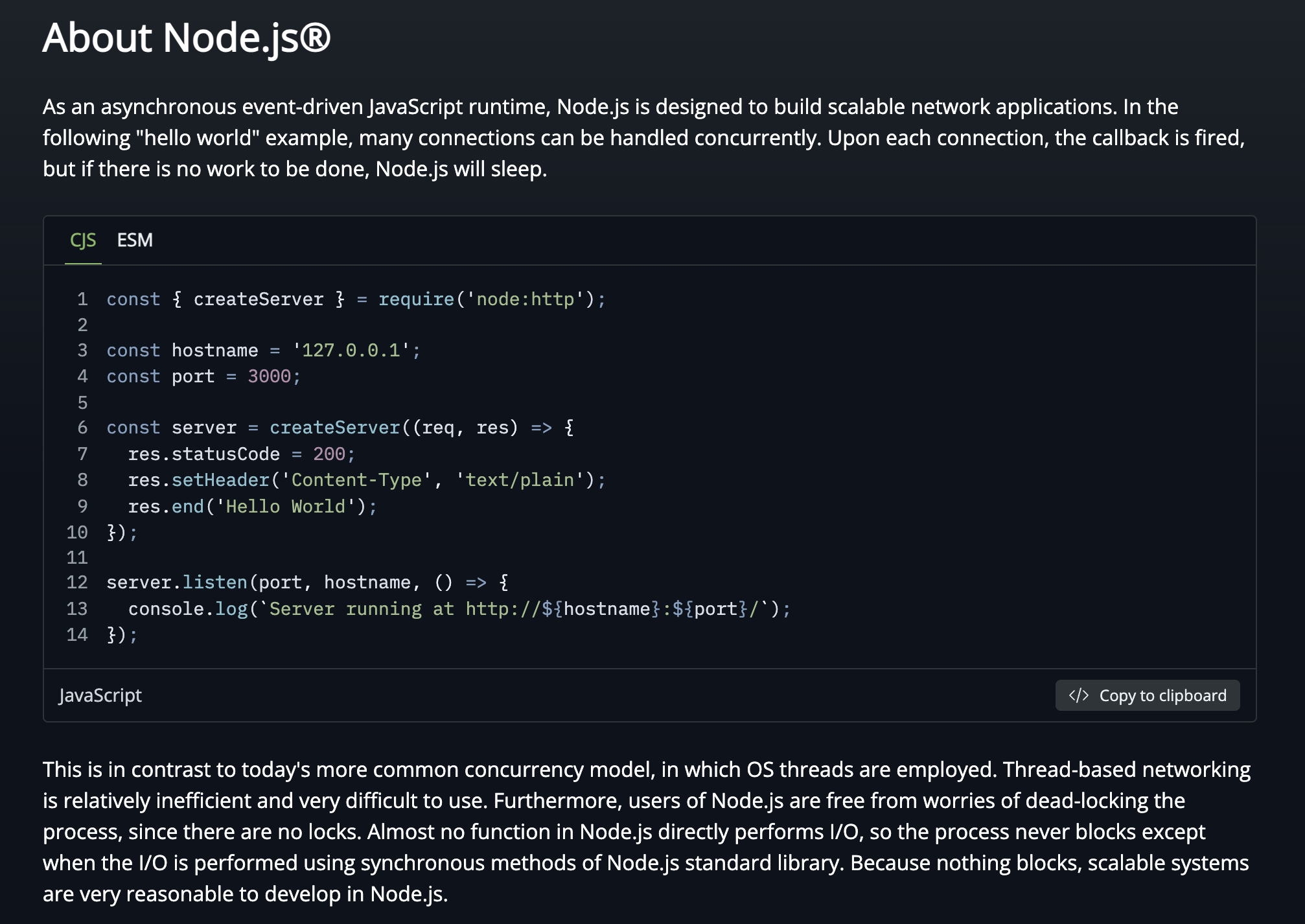Node.js Official Documentation