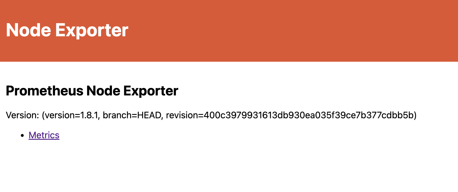 node-exporter metrics endpoint